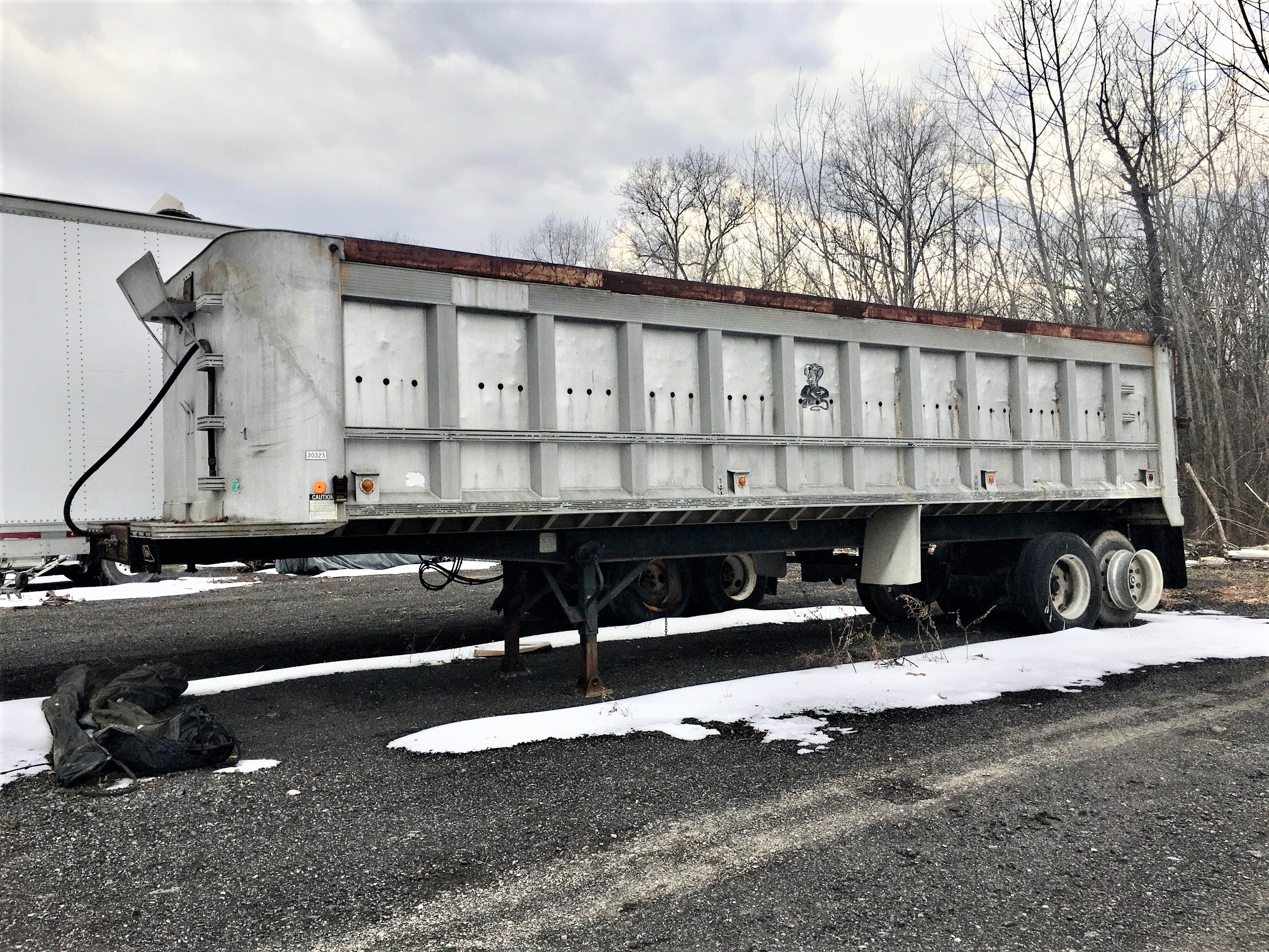 Aluminum end dump trailer for sale.